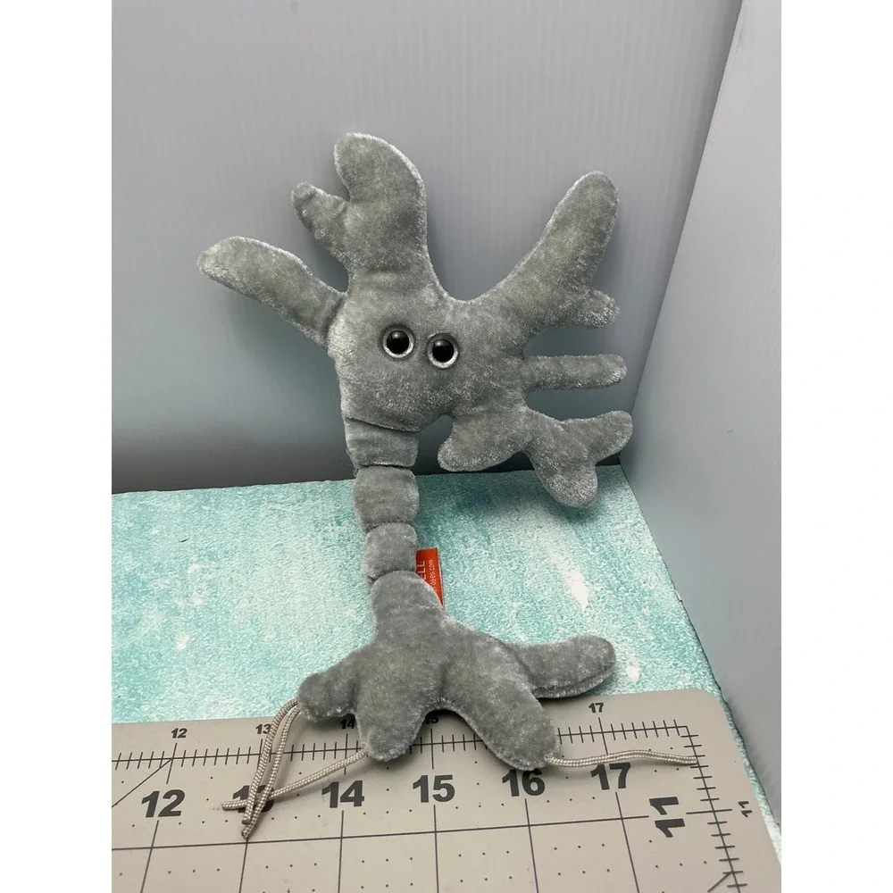 Giant Microbes Brain Cell Neuron Gray Plush Drew Oliver Science Biology Toy